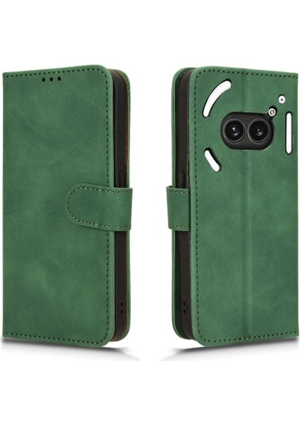 Nothing Telefon 2A Tam Koruma Deri Folio Flip Case ile (Yurt Dışından)