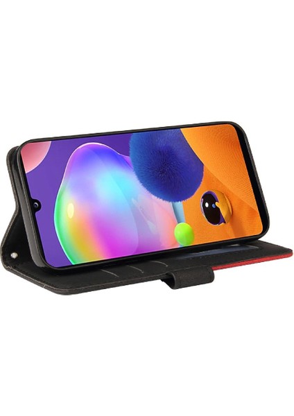 Manyi Mall Samsung Galaxy Kickstand Kickstand Koruyucu Iki Renkli Dikiş Pu (Yurt Dışından)