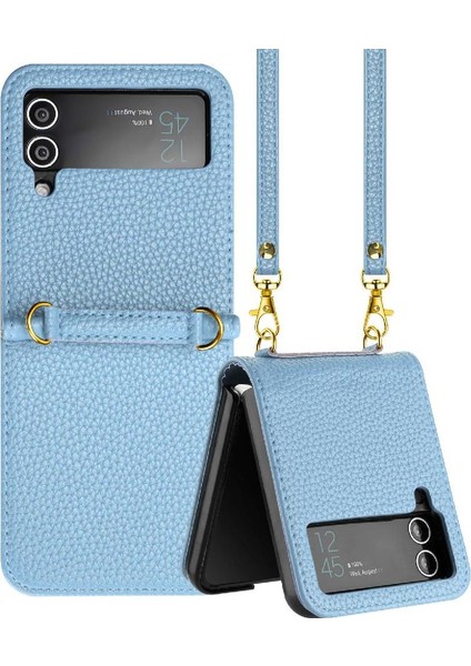 Telefon Kılıfı Için Samsung Galaxy Z Flip 4 Pu Deri Cüzdan Flip Folio Kart (Yurt Dışından)