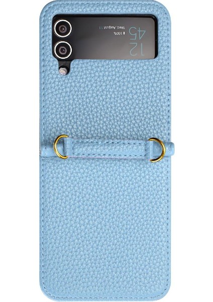 Telefon Kılıfı Için Samsung Galaxy Z Flip 4 Pu Deri Cüzdan Flip Folio Kart (Yurt Dışından)