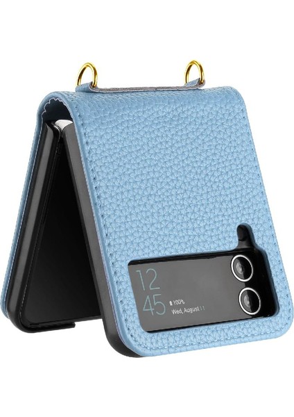 Telefon Kılıfı Için Samsung Galaxy Z Flip 4 Pu Deri Cüzdan Flip Folio Kart (Yurt Dışından)