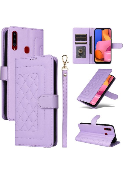 Samsung Galaxy A20S Flip Kapak Için Flip Case Darbeye Cüzdan Basit (Yurt Dışından)
