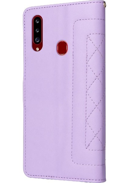 Samsung Galaxy A20S Flip Kapak Için Flip Case Darbeye Cüzdan Basit (Yurt Dışından)
