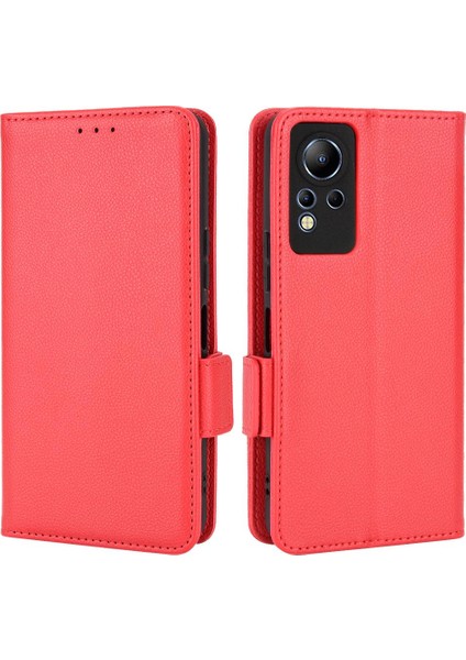 Infinix Not 12 Için Kılıf Cüzdan Pu Deri Manyetik Kart Yuvaları Tutucu Yan (Yurt Dışından)