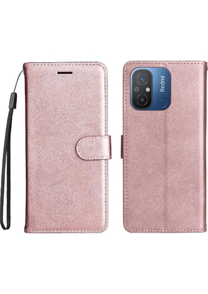 Xiaomi Redmi Için Flip Case 11A 4g Klasik Düz Renk Iş Cüzdan Kılıf (Yurt Dışından)