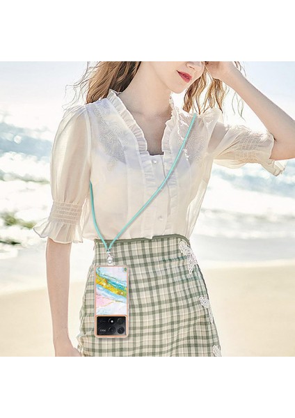 Xiaomi Redmi Için Kılıf K70E Anti-Scratch Yumuşak Mermer Tampon Crossbody Kayış (Yurt Dışından) fırsatları