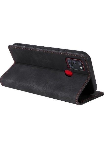 Samsung Galaxy A21S Için Flip Case Kapak Cüzdan Deri Kılıf Basit (Yurt Dışından)