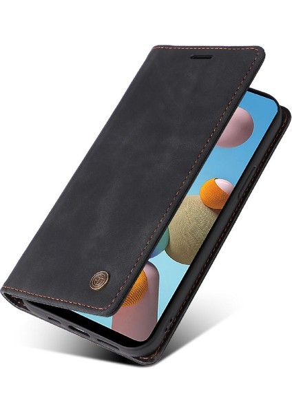 Samsung Galaxy A21S Için Flip Case Kapak Cüzdan Deri Kılıf Basit (Yurt Dışından)