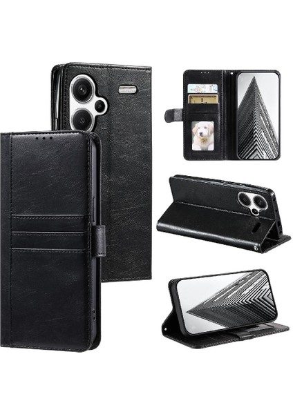 Xiaomi Redmi Not Için Flip Case 13 Pro Artı 5g Cüzdan Pu Deri 6 Kart (Yurt Dışından)