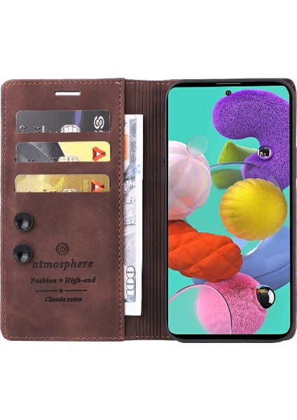 Samsung Galaxy A70 Basit Iş Darbeye Dayanıklı Cüzdan Kılıf Için Flip Case (Yurt Dışından)