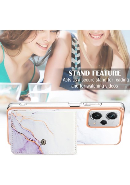 Xiaomi Redmi Için Not 12 Pro Artı Mermer Yumuşak Tpu Tampon Kart Yuvaları (Yurt Dışından)