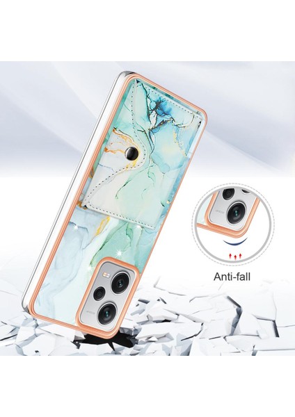 Xiaomi Redmi Için Not 12 Pro Artı Mermer Yumuşak Tpu Tampon Kart Yuvaları (Yurt Dışından)