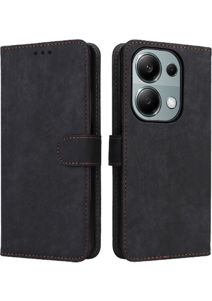 Xiaomi Poco M6 Pro 4g Kart Yuvaları Için Kılıf Kapak Pu Deri Flip Folio Rfıd (Yurt Dışından)