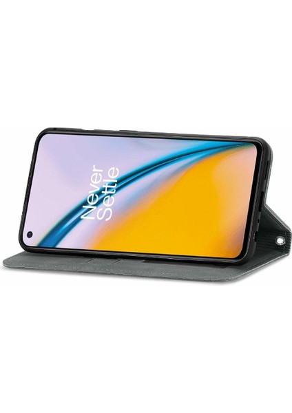Oneplus Nord 2 Için Kılıf Darbeye Basit Iş Cüzdan Kapak Kılıfı (Yurt Dışından) modelleri