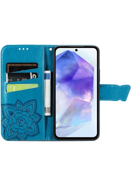 Samsung Galaxy A35 Çok Renkli Kelebek Iş Cüzdan Kanat Için Kılıf (Yurt Dışından)