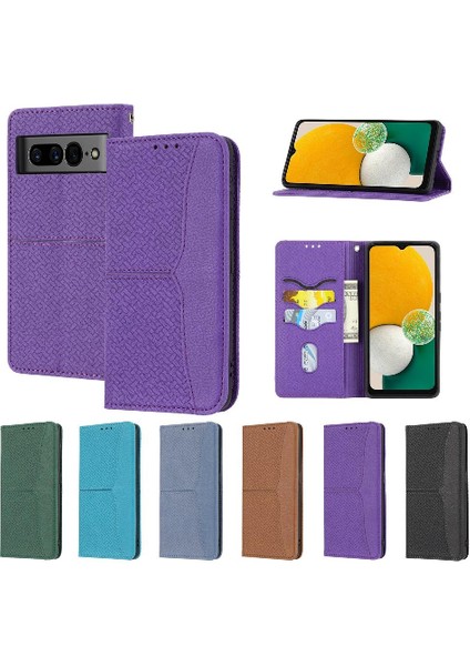 Google Piksel 8 Pro Flip Folio Kitap Pu Deri Kapak El Cüzdan (Yurt Dışından)