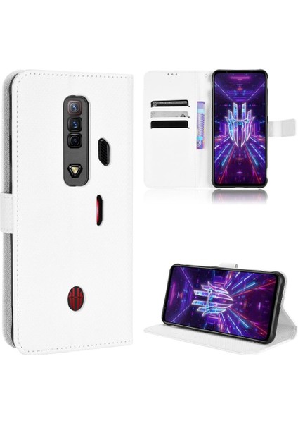 Nubia Kırmızı Sihirli 7 Kart Tutucu Için Kılıf Kickstand Kapak Manyetik Cüzdan (Yurt Dışından)