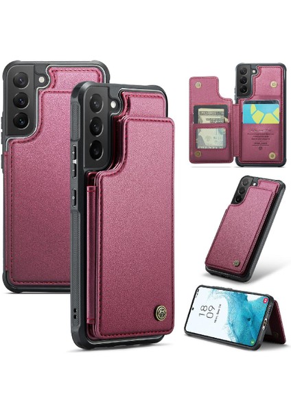 Samsung Galaxy S22 Kart Tutucu Ince Darbeye Pu Için Caseme Cüzdan Kılıf (Yurt Dışından)