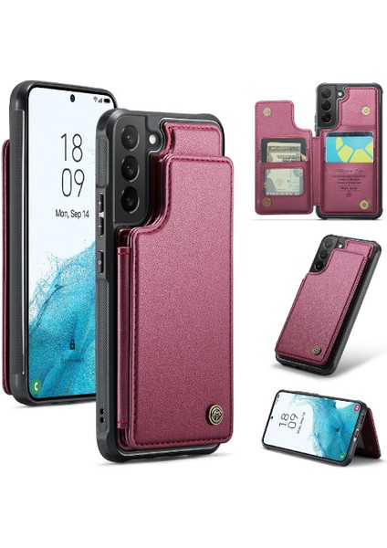 Samsung Galaxy S22 Kart Tutucu Ince Darbeye Pu Için Caseme Cüzdan Kılıf (Yurt Dışından)