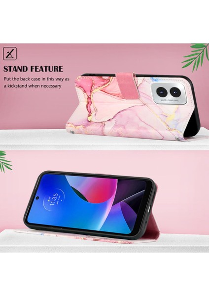 Motorola Moto G Oynamak Için Kılıf 4g 2024 Pu Deri Cüzdan Mermer Desen (Yurt Dışından) fırsatları