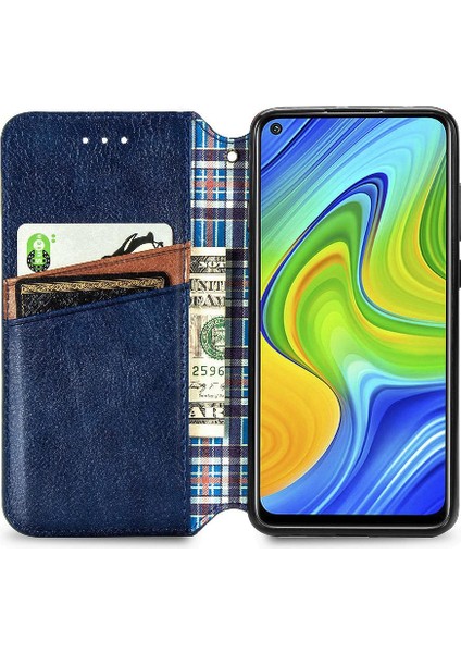 Xıaomı Redmi Not 9 Için Kılıf Moda Tasarım Kapak Çevirin Cüzdan Fonksiyonu (Yurt Dışından)