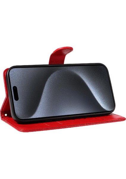 El Kayışı ve Kart Yuvası Yüksek Kaliteli Deri ile IPhone 15 Pro Için Kılıf (Yurt Dışından)