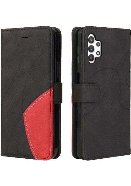 Kart Yuvası Standı ile Samsung Galaxy A32 5g Için Kılıf Pu Deri Flip Folio (Yurt Dışından)
