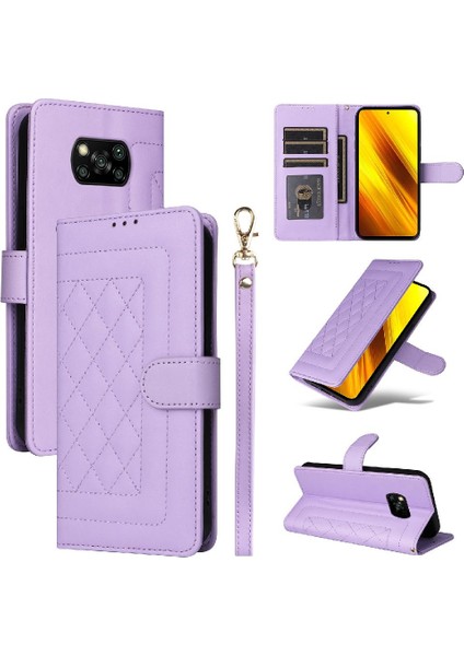 Xiaomi Poco X3 Nfc Cüzdan Flip Kapak Için Flip Case Basit Iş Deri (Yurt Dışından)