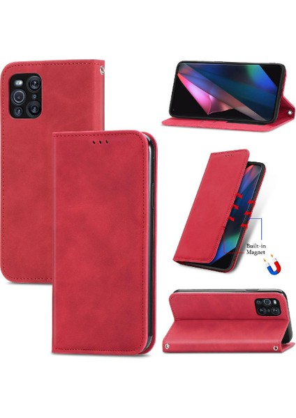 Oppo Bulmak Için Kılıf X3 Pro Cüzdan Kordon Fermuar Basit Iş Deri (Yurt Dışından)