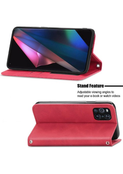 Oppo Bulmak Için Kılıf X3 Pro Cüzdan Kordon Fermuar Basit Iş Deri (Yurt Dışından)