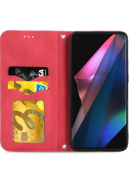 Oppo Bulmak Için Kılıf X3 Pro Cüzdan Kordon Fermuar Basit Iş Deri (Yurt Dışından)