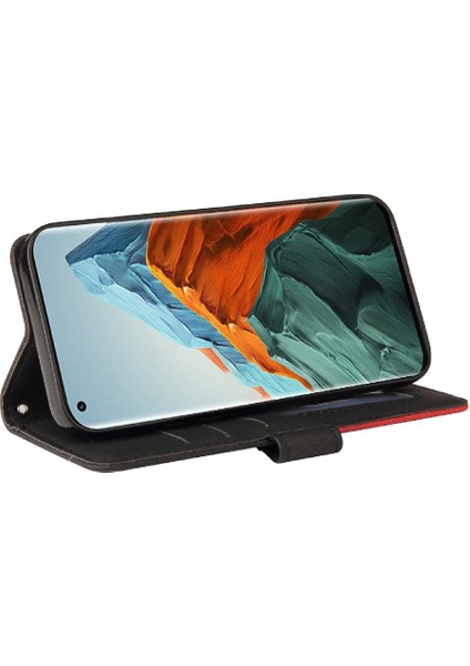 Xiaomi 11 Pro Kickstand Koruyucu Kılıf Kart ile Iki Renkli Dikiş (Yurt Dışından)