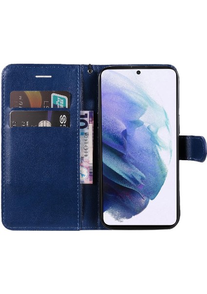 Kart Yuvası Klasik Düz Renk Yüksek ile Samsung Galaxy S22 Için Flip Case (Yurt Dışından) fırsatları