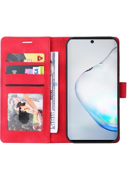 Samsung Galaxy Not 10 Için Flip Case Basit Iş Deri Kılıf Cüzdan (Yurt Dışından)