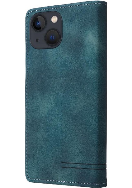 Iphone 14 Için Flip Case Artı Deri Kılıf Darbeye Kapak Kapak Basit (Yurt Dışından)