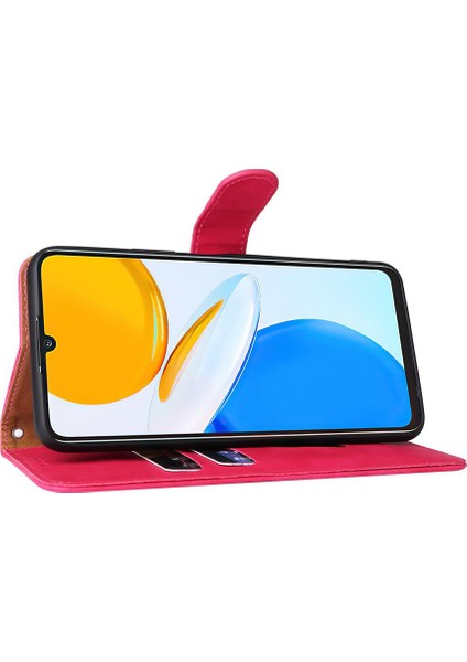 Kart Tutucu Kickstand Deri Folio Flip Case ile Onur X7 Için Kılıf (Yurt Dışından)