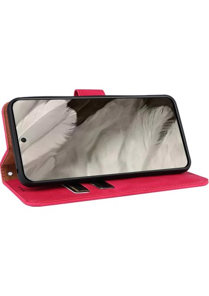 Kart Tutucu Kickstand Koruyucu Kapak Flip ile Google Pixel 8 Için Kılıf (Yurt Dışından)