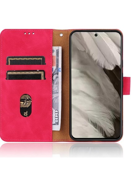 Kart Tutucu Kickstand Koruyucu Kapak Flip ile Google Pixel 8 Için Kılıf (Yurt Dışından)