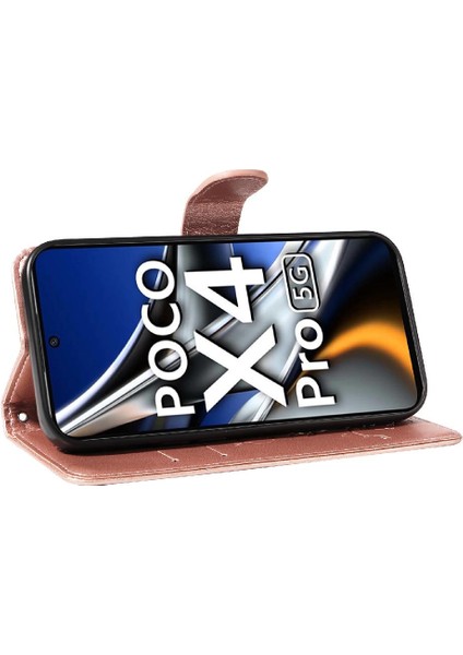 Xiaomi Poco X4 Pro 5g Kabartmalı Kelebek Yüksek Kaliteli Deri (Yurt Dışından)