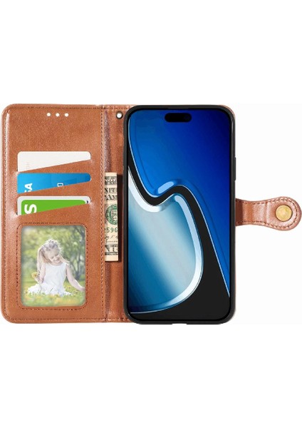 IPhone 15 Için Kılıf Artı Moda Tasarım Kapak Çevirin Deri Kılıf Zarif (Yurt Dışından)