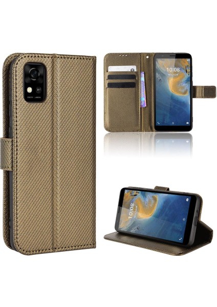 Zte Blade Magnetic Manyetik Cüzdan Kart Tutucu Kapak Kickstand Için Kılıf (Yurt Dışından)