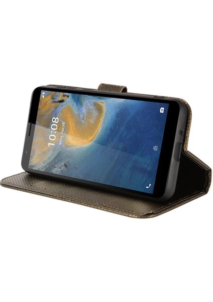 Zte Blade Magnetic Manyetik Cüzdan Kart Tutucu Kapak Kickstand Için Kılıf (Yurt Dışından)