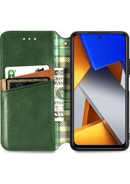 Xıaomı Poco M4 Pro Moda Tasarım Cüzdan Fonksiyonu Için Kılıf Zarif Flip (Yurt Dışından)