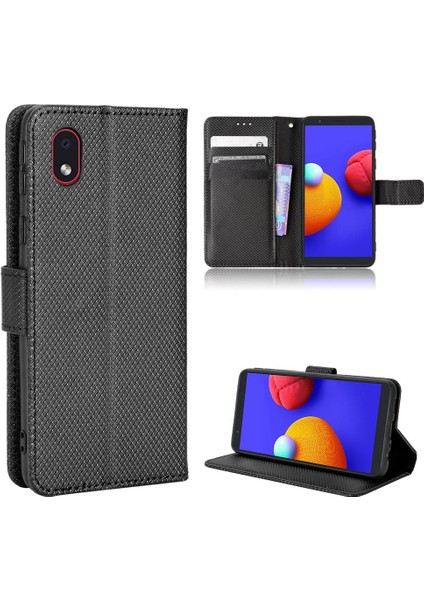 Samsung Galaxy A01 Çekirdek Kickstand Kapak Kart Tutucu Manyetik (Yurt Dışından)