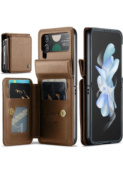 Manyi Mall Samsung Galaxy Z Flip 4 5g Kickstand Slim Case Pu Için Caseme Cüzdan Kılıf (Yurt Dışından)