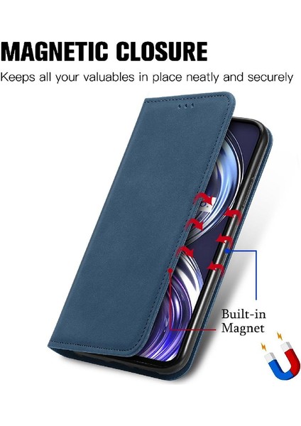 Realme 8i Basit Iş Cüzdan Kordon Fermuar Deri Kılıf (Yurt Dışından) fiyatları