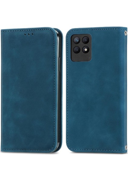 Realme 8i Basit Iş Cüzdan Kordon Fermuar Deri Kılıf (Yurt Dışından) modelleri