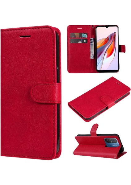 Xiaomi Redmi Için Flip Case 11A 4g Klasik Düz Renk Iş Cüzdan Kılıf (Yurt Dışından)
