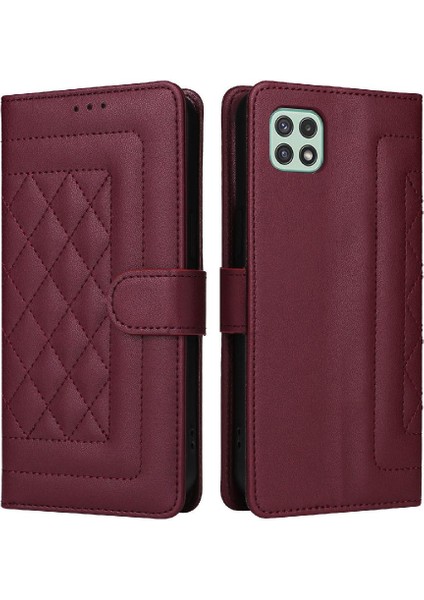 Samsung Galaxy A22 5g Için Flip Case Darbeye Basit Iş Cüzdan (Yurt Dışından)