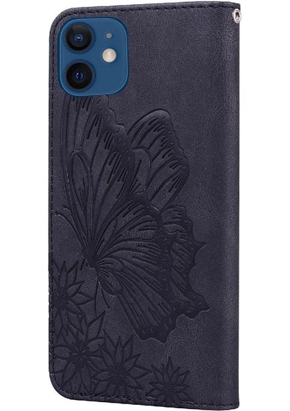 Iphone 12 Için Kılıf Mini Deri Cüzdan Kickstand Koruyucu Büyük ile (Yurt Dışından)